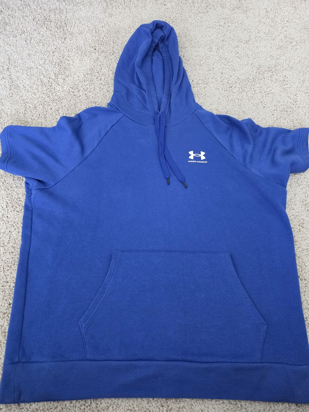 Under Armour Short Sleeve Men’s Blue Pullover Hoodie Sweatshirt – XL